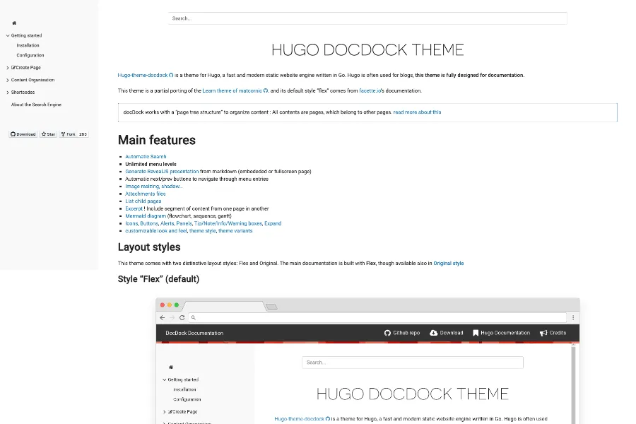 DocDock hugo documentation theme