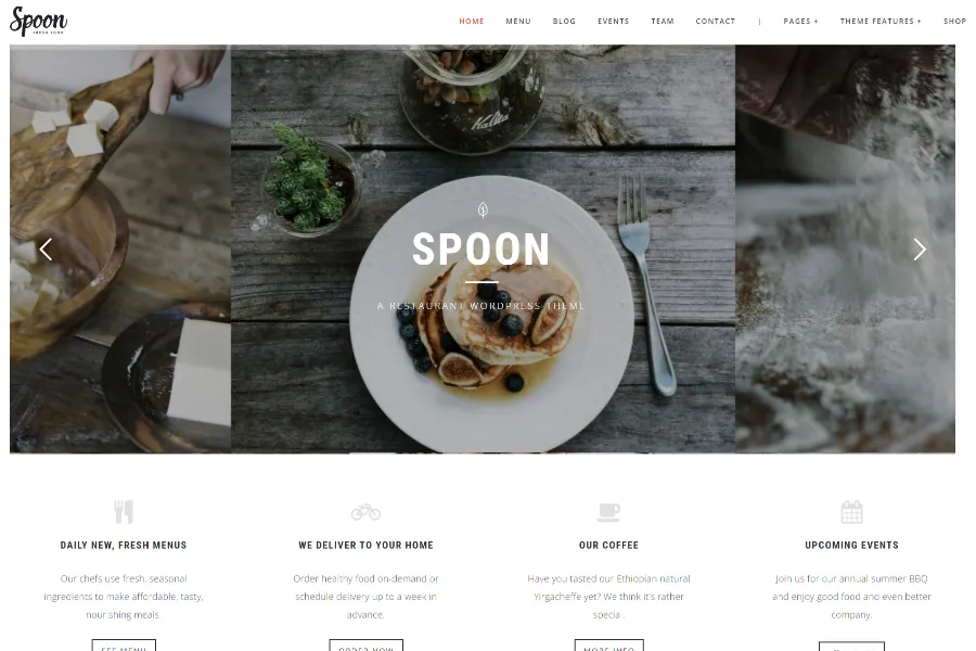 spoon Responsive Restaurant WordPress Theme 