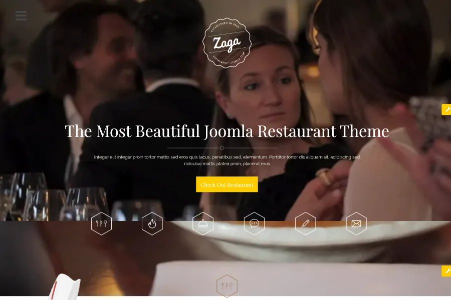 zaga restaurant website template